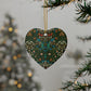 Ceramic Christmas Ornaments inspired by William Morris - Tulip Collection - Double Sided Print: 1pc, 3pcs, 5pcs, 10pcs