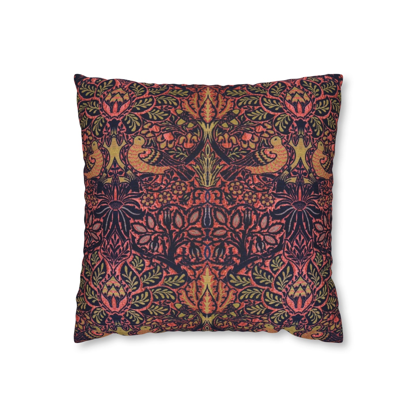 Spun Poly Cushion Cover inspired by William Morris - Dove and Rose Collection