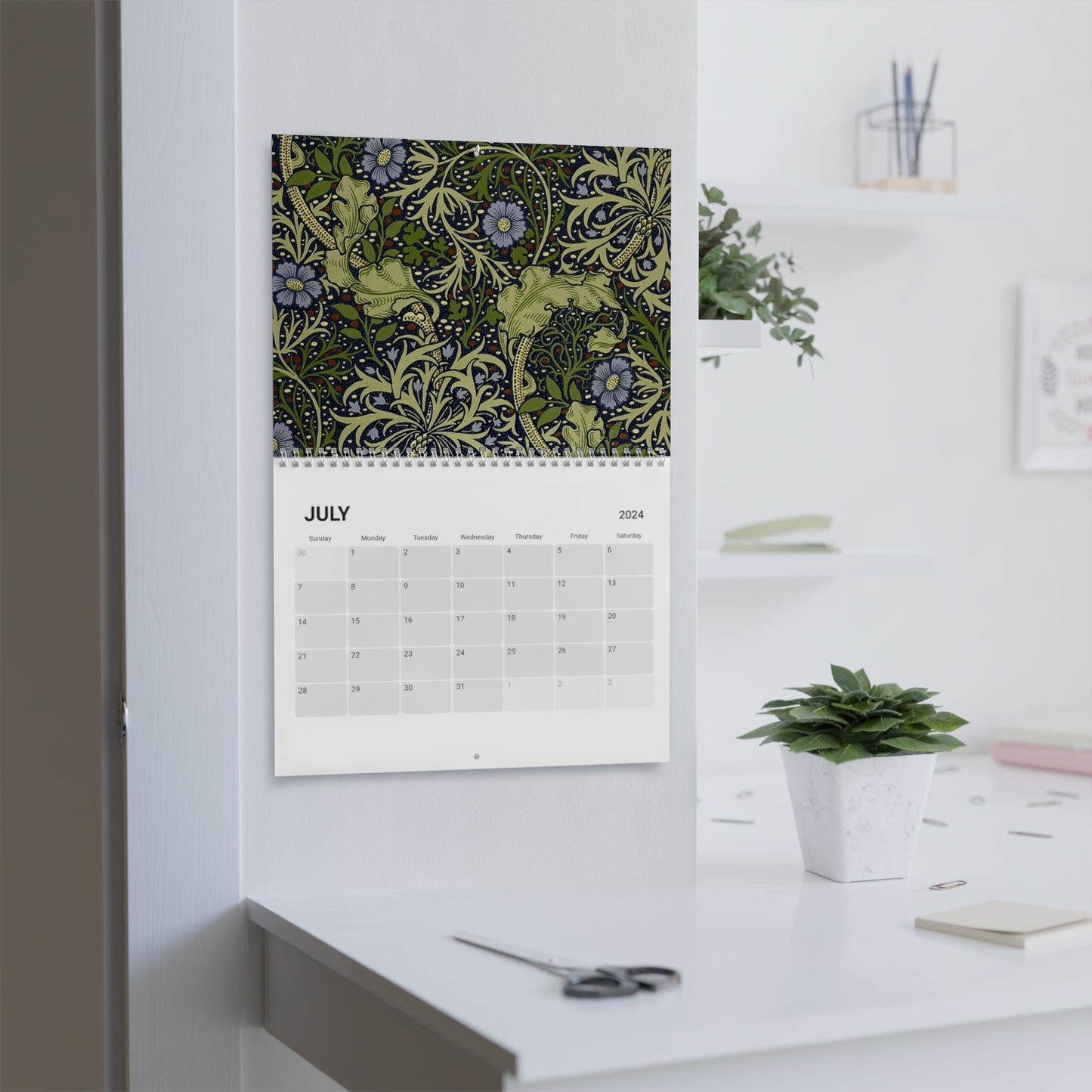 William Morris & Co Wall Calendar - Green (2024)