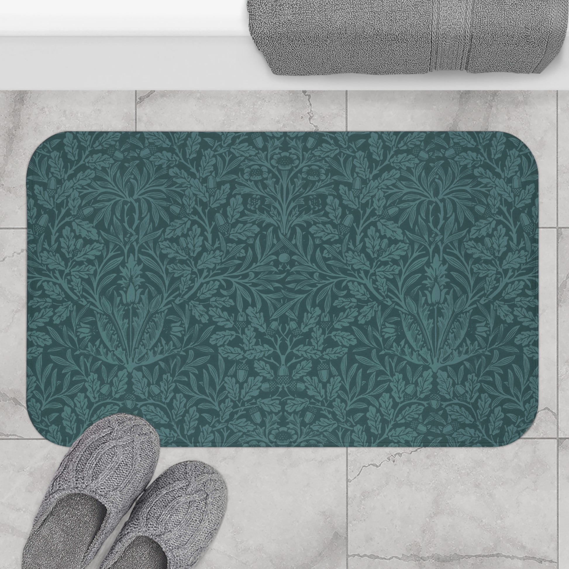 microfibre-bath-mat-william-morris-acorns-oak-leaves-teal-9