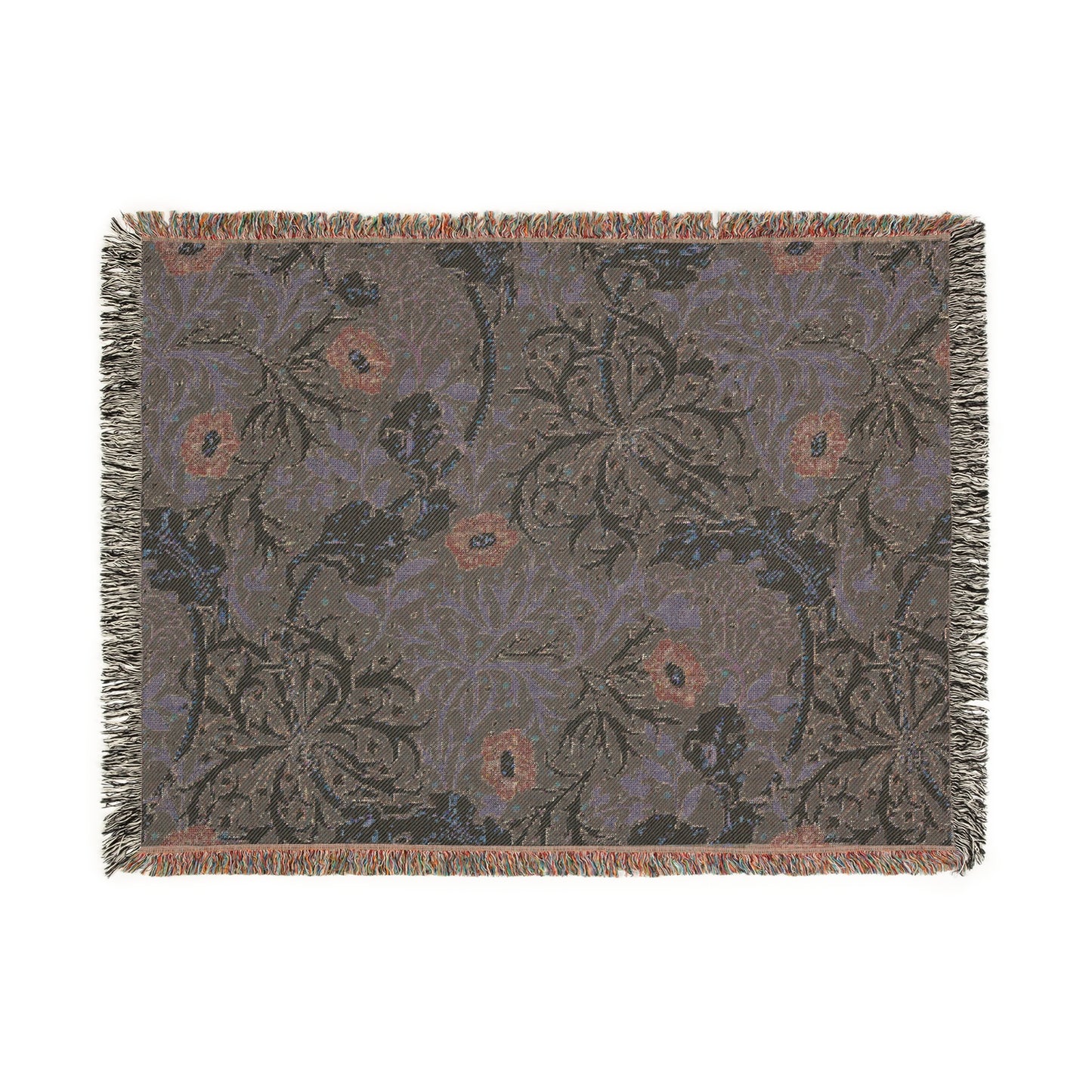 Elegant Floral Woven Blanket - Cozy Design for Home Decor