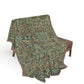 Woven Cotton Blanket inspired by William Morris - Flower Garden Collection