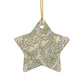 Ceramic Christmas Ornaments inspired by William Morris - Windrush Collection (Brook) - Double Sided Print: 1pc, 3pcs, 5pcs, 10pcs