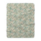Sherpa Fleece Blanket inspired by William Morris - Golden Lily Collection (Mineral)