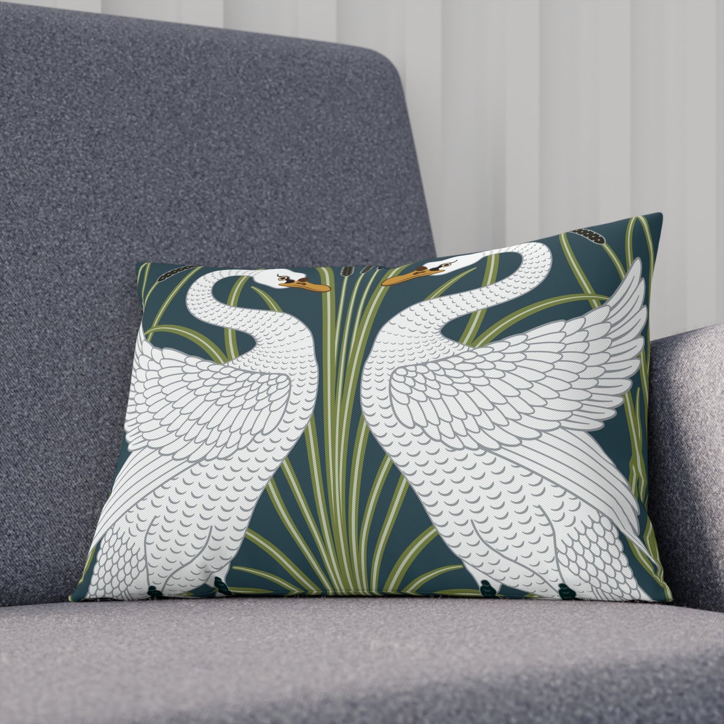 Cotton Drill Cushion inspired by William Morris -