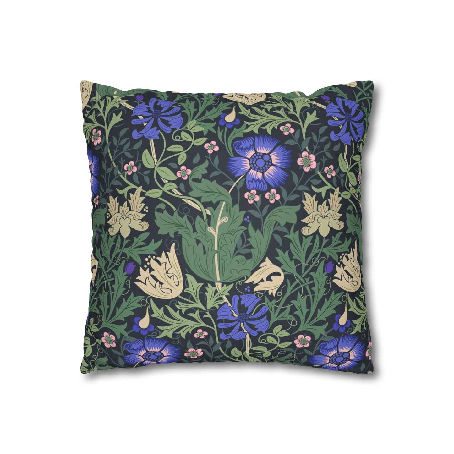 Faux Suede Cushion Cover inspired by William Morris - Compton Collection (Bluebell Cottage)