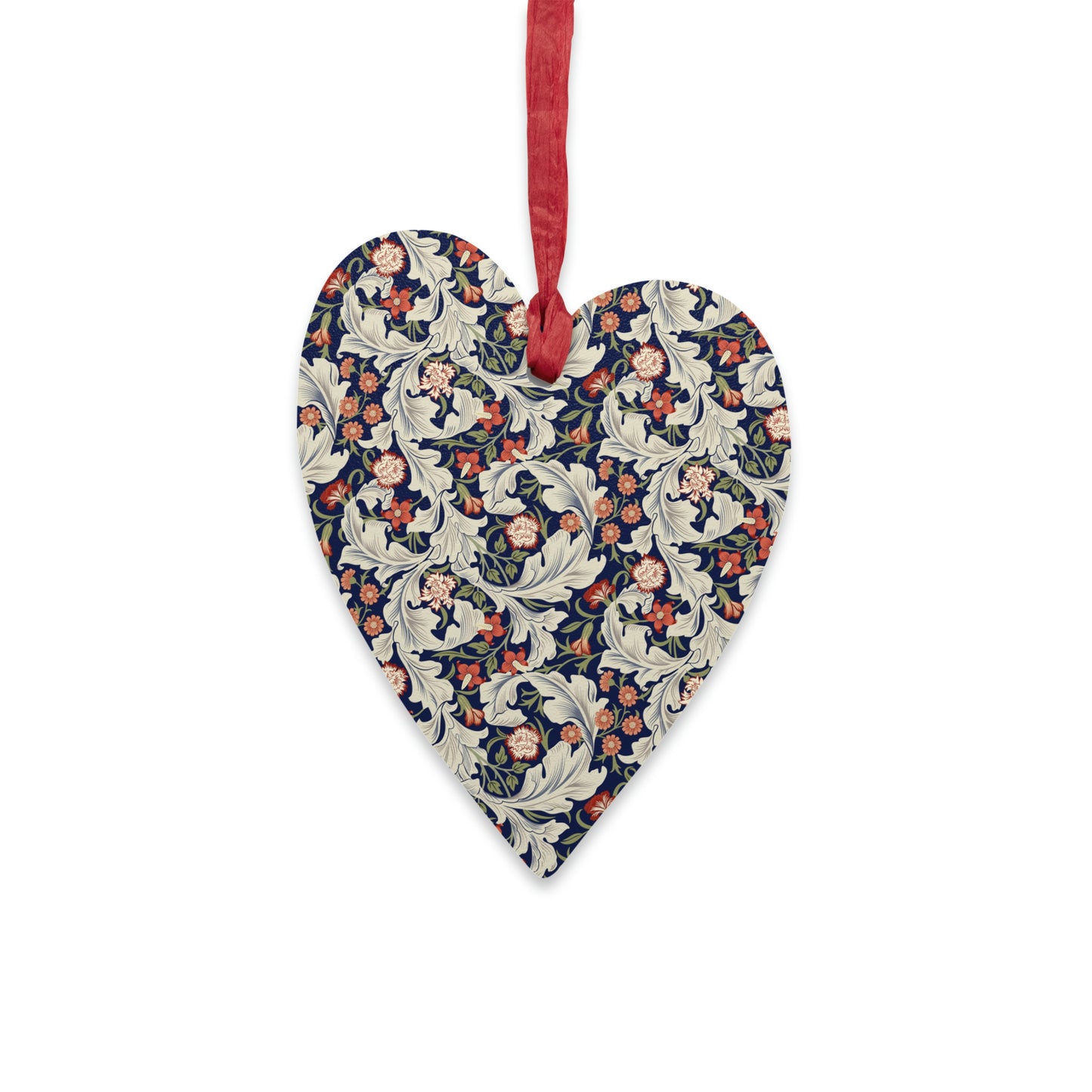 Wooden Christmas Ornaments inspired by William Morris -