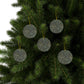 Ceramic Christmas Ornaments inspired by William Morris - Wandle Collection (Grey) - Double Sided Print: 1pc, 3pcs, 5pcs, 10pcs