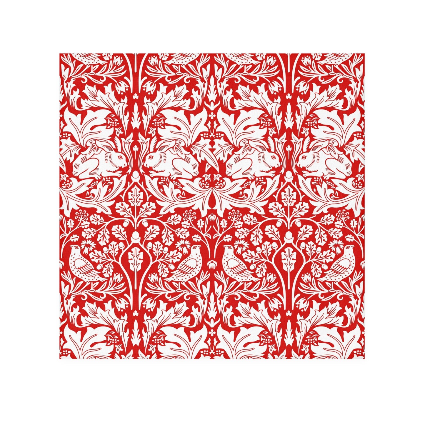 Washcloth inspired by William Morris - Brer Rabbit Collection (Red)