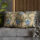 Faux Suede Cushion Cover inspired by William Morris - Blue Iris Collection