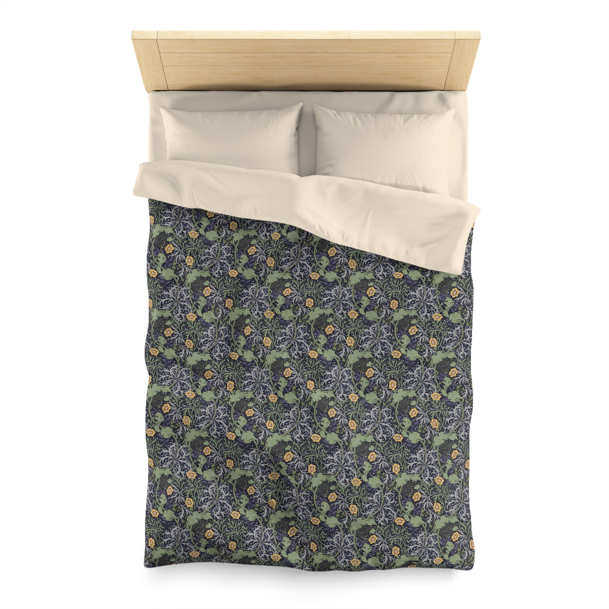 duvet-cover-inspired-by-william-morris-seaweed-collection-yellow-flower-3