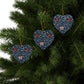 Ceramic Christmas Ornaments inspired by William Morris - Medway Collection - Double Sided Print: 1pc, 3pcs, 5pcs, 10pcs