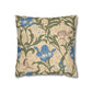 Faux Suede Cushion Cover inspired by William Morris - Blue Iris Collection