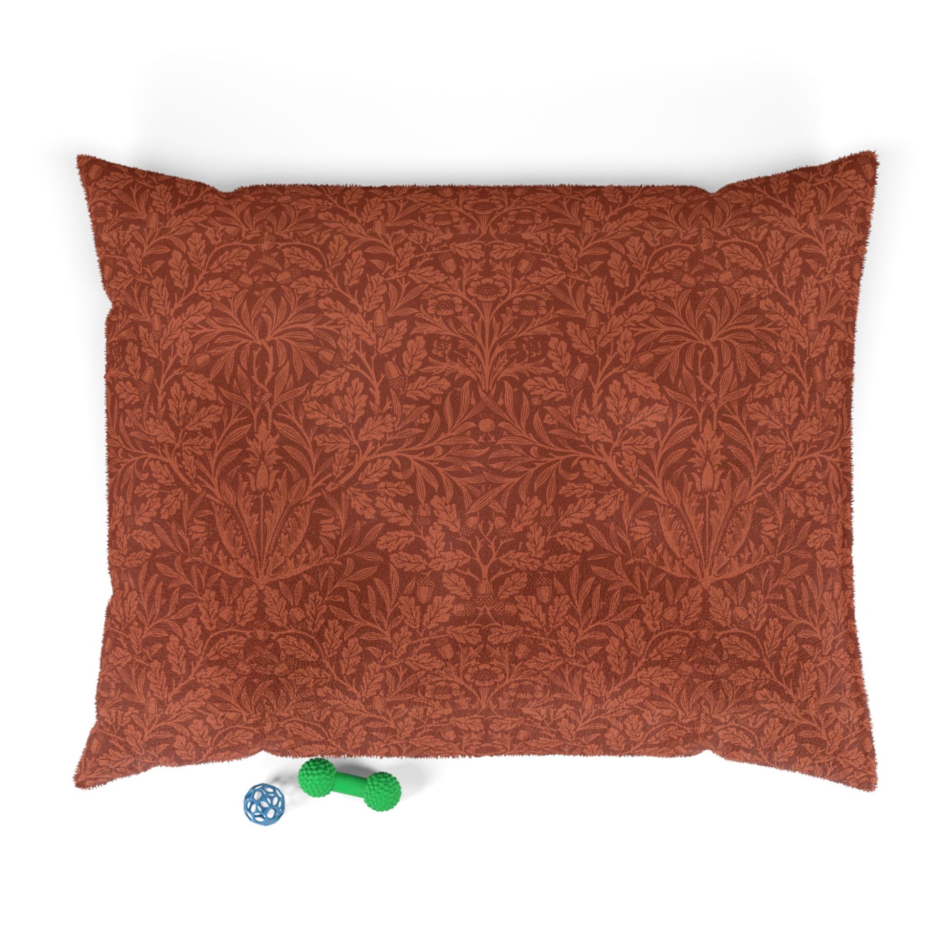 dog-bed-by-william-morris-acorns-and-oak-leaves-collection-rust-1