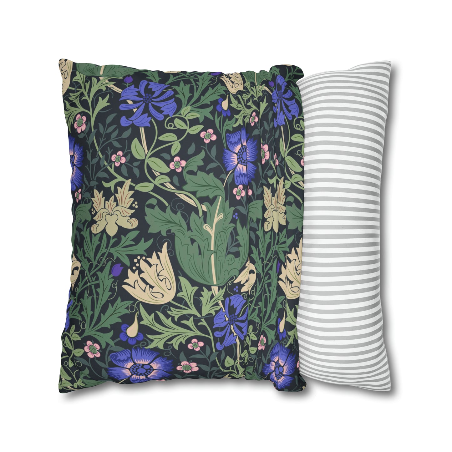 Faux Suede Cushion Cover inspired by William Morris - Compton Collection (Bluebell Cottage)