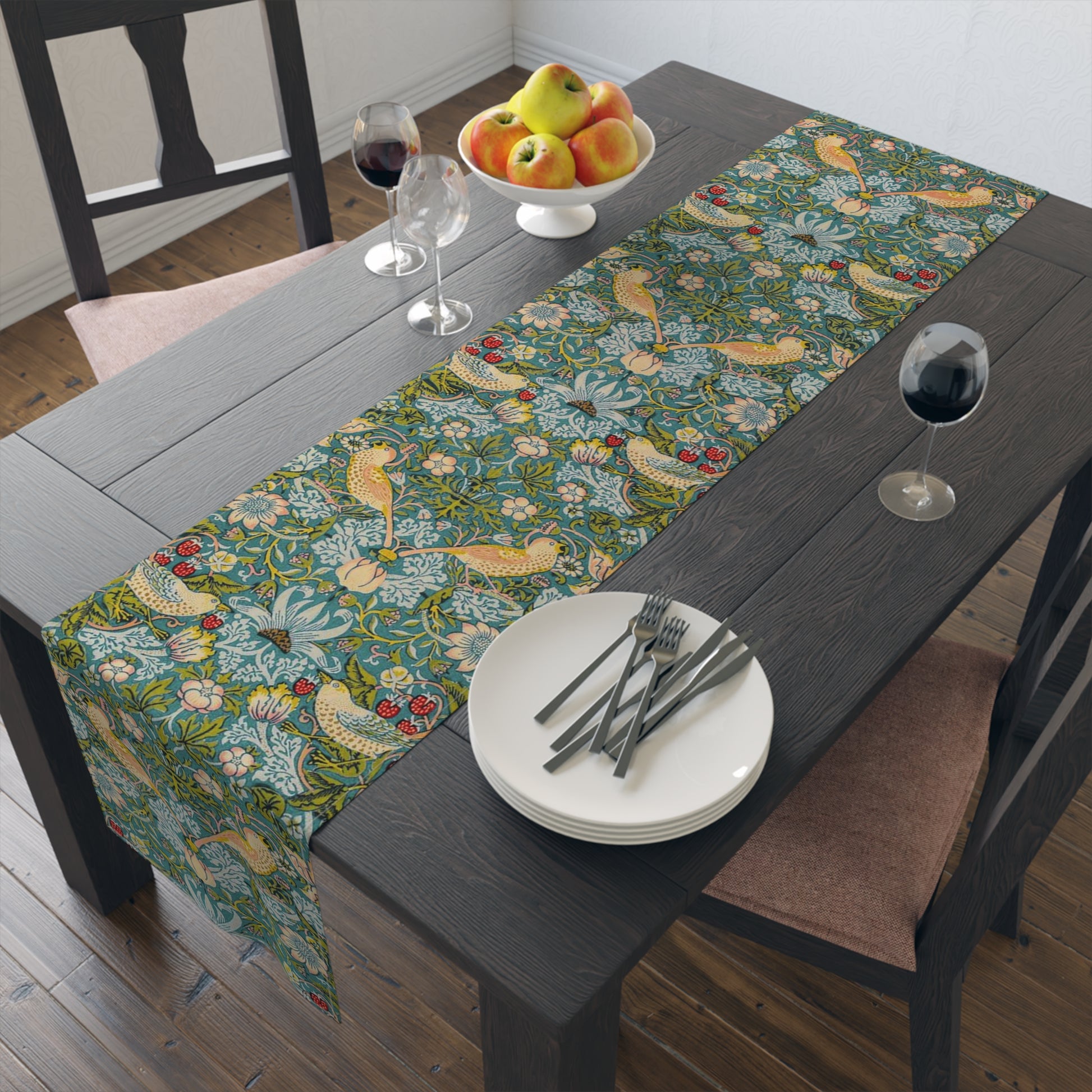 william-morris-co-table-runner-strawberry-thief-collection-duck-egg-blue-13