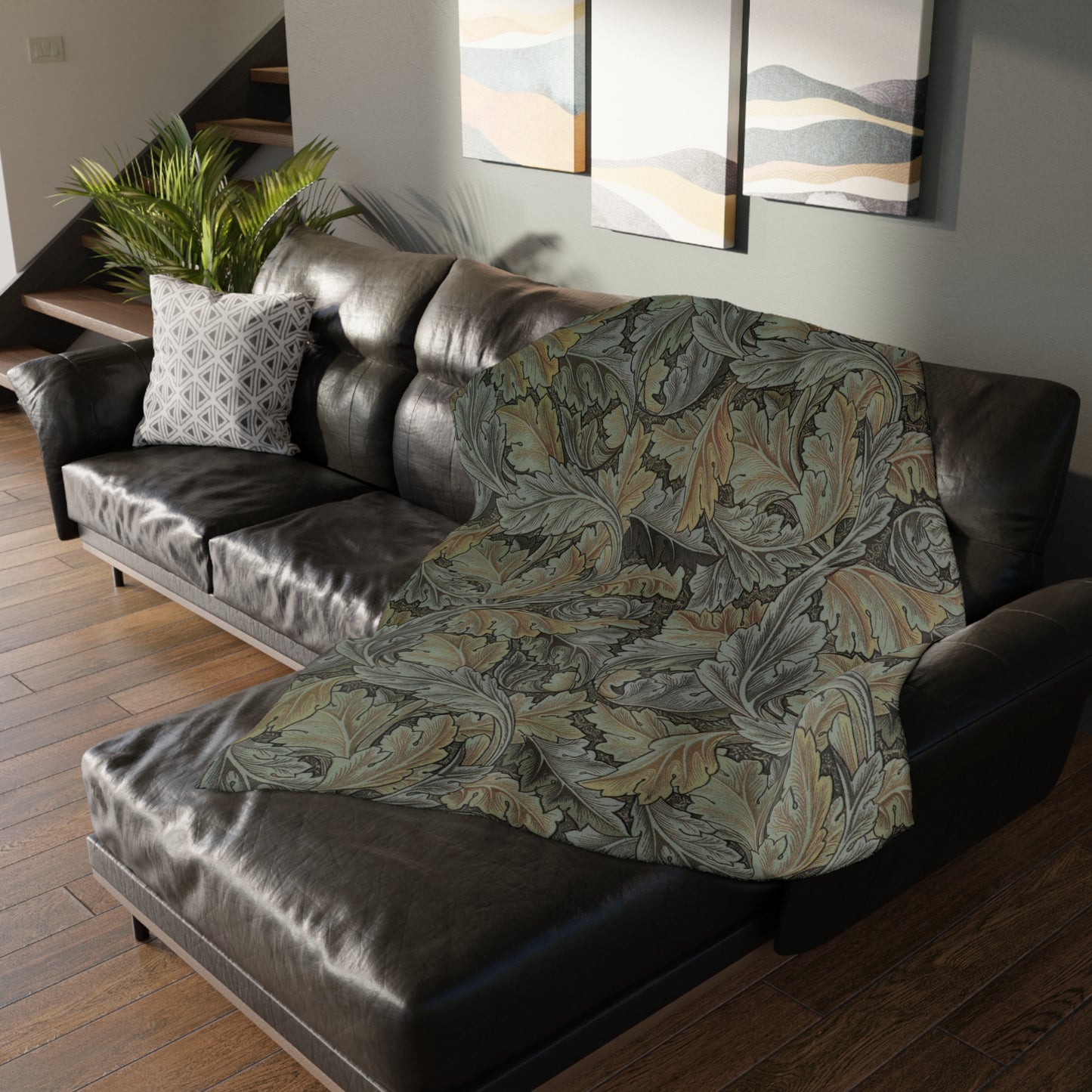 william-morris-co-luxury-velveteen-minky-blanket-two-sided-print-acanthus-collection-7
