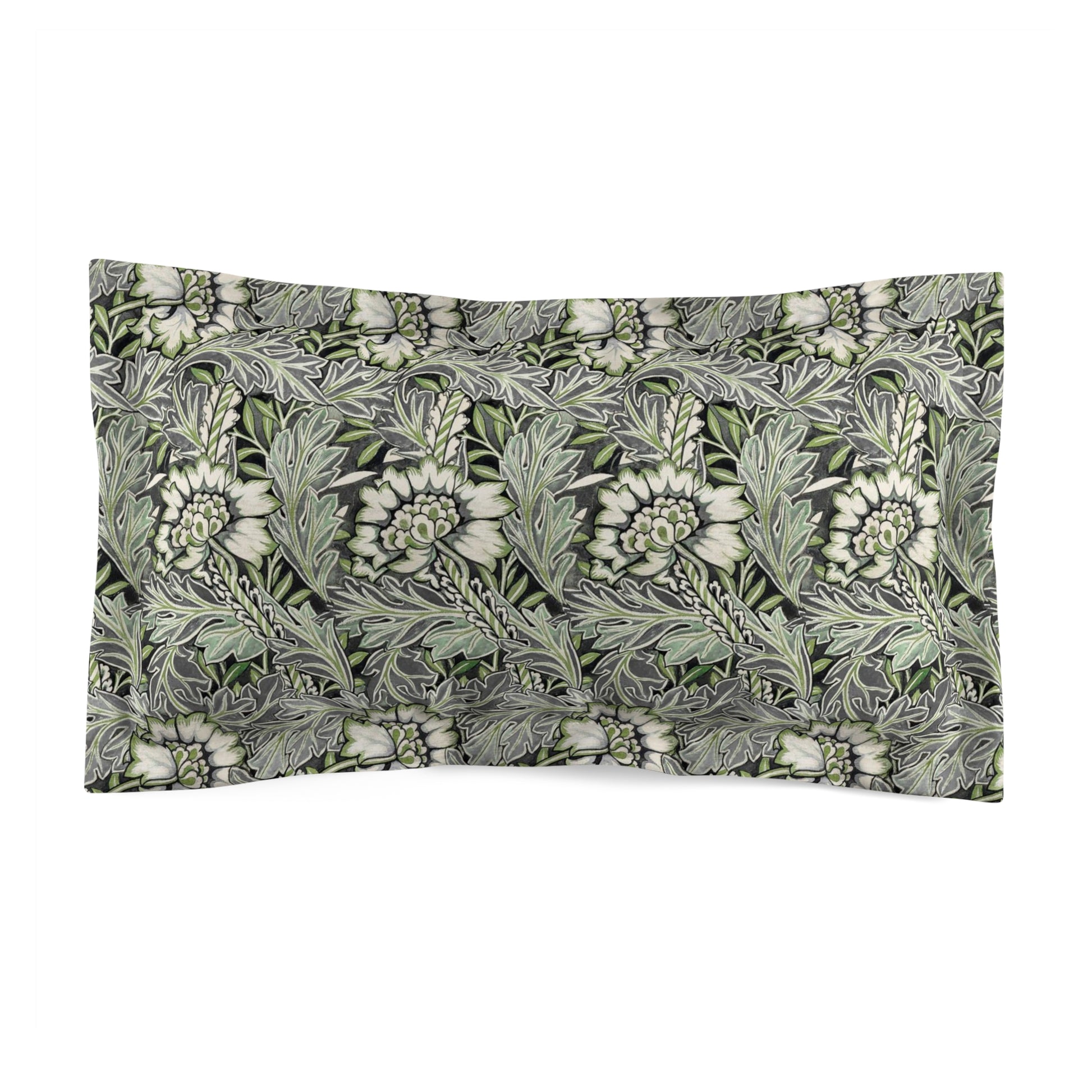 William Morris & Co Microfibre Pillow Sham - Anemone Collection (Grey)-1