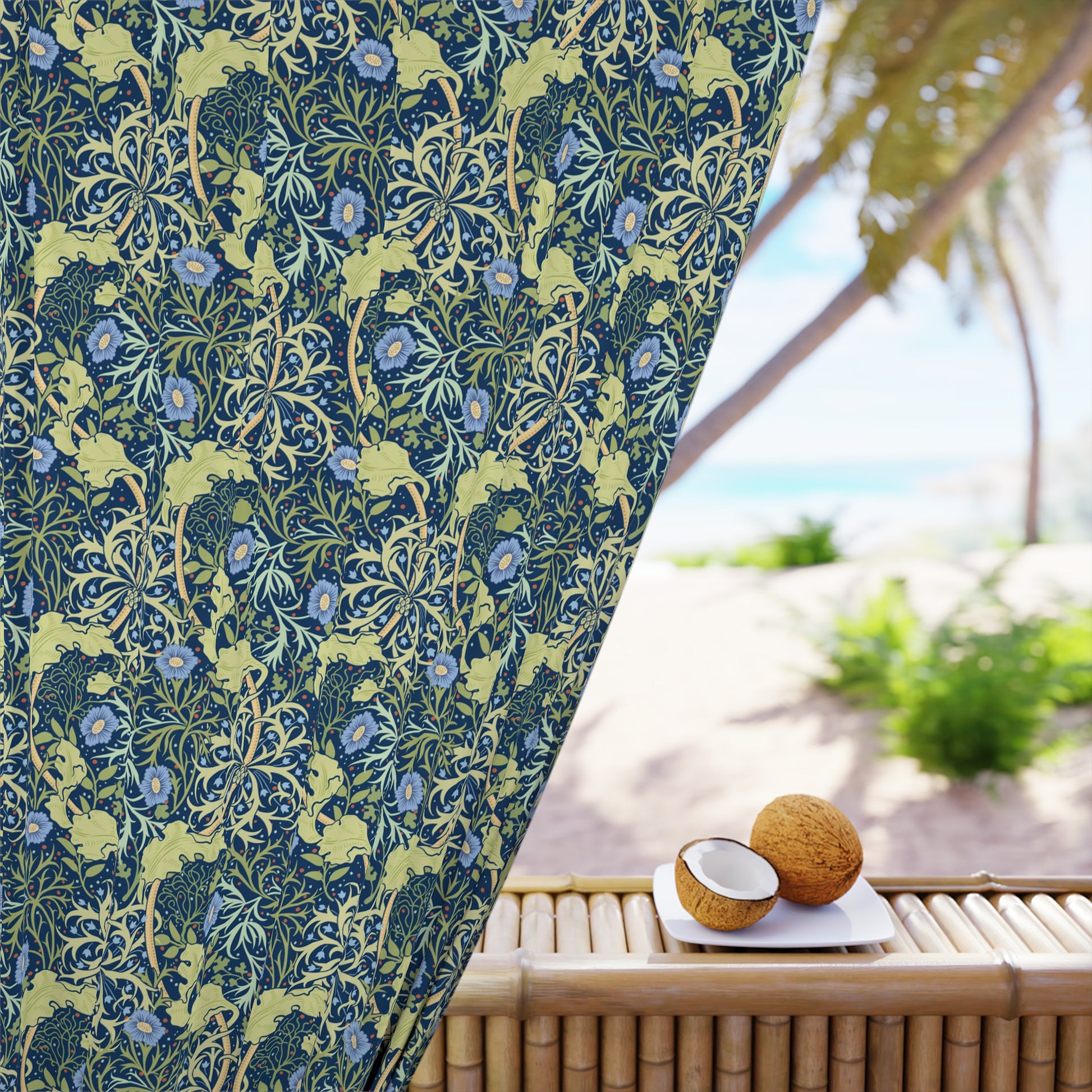 william-morris-co-blackout-window-curtain-1-piece-seaweed-collection-blue-flower-5