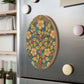 Wooden Christmas Ornaments inspired by William Morris - Rose Wreath Collection