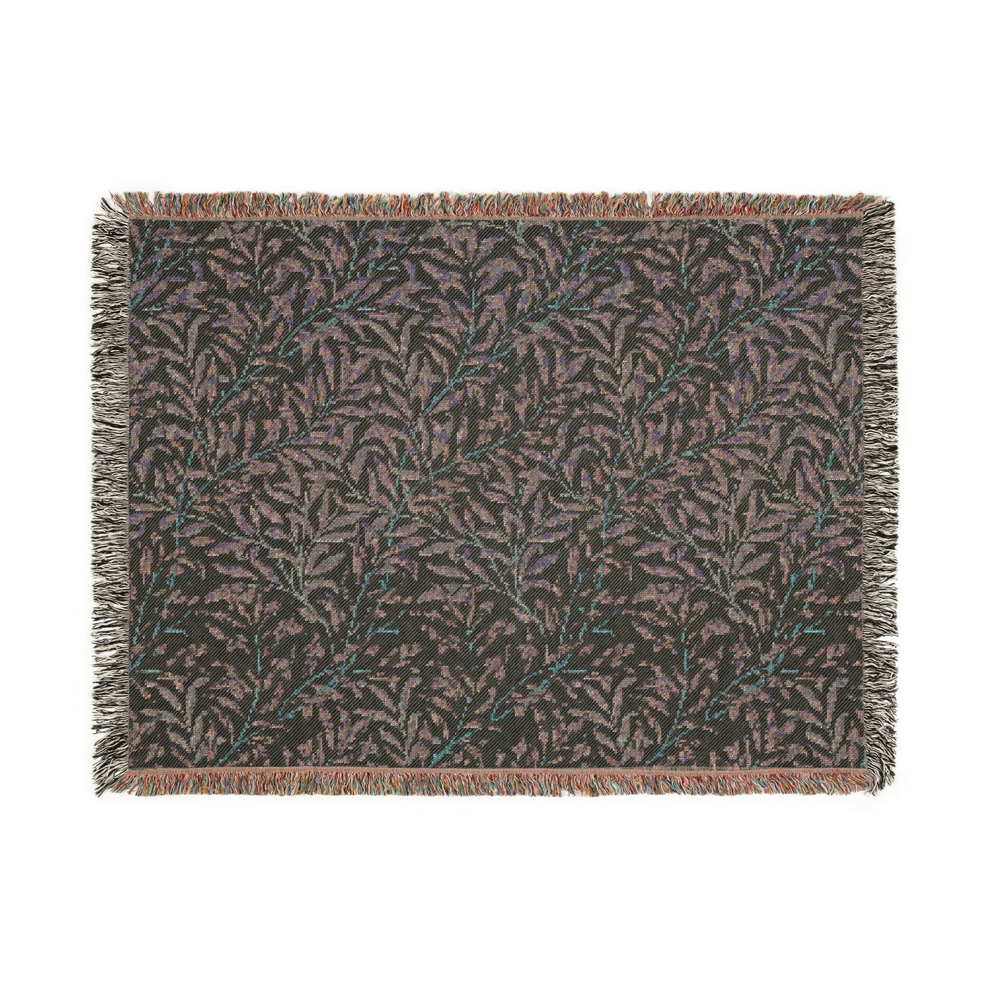 Woven Cotton Blanket inspired by William Morris - Willow Bough Collection