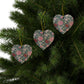 Ceramic Christmas Ornaments inspired by William Morris - Cray Collection - Double Sided Print: 1pc, 3pcs, 5pcs, 10pcs