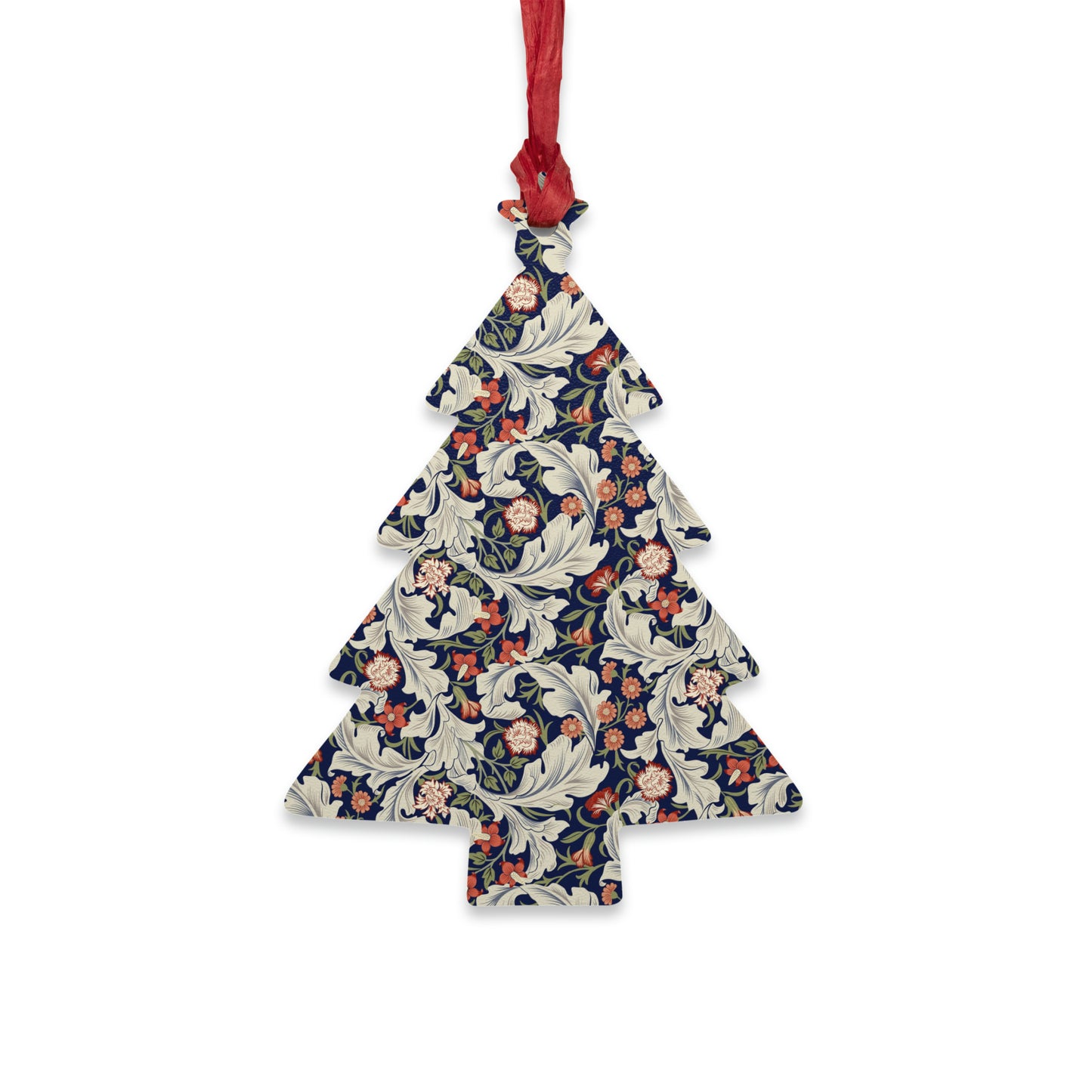 Wooden Christmas Ornaments inspired by William Morris -