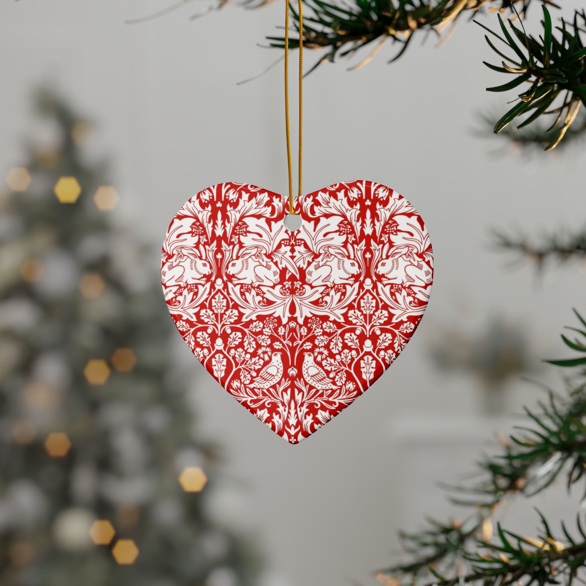 Christmas Ornaments William Morris - Brer Rabbit (Red) - 1, 3, 5