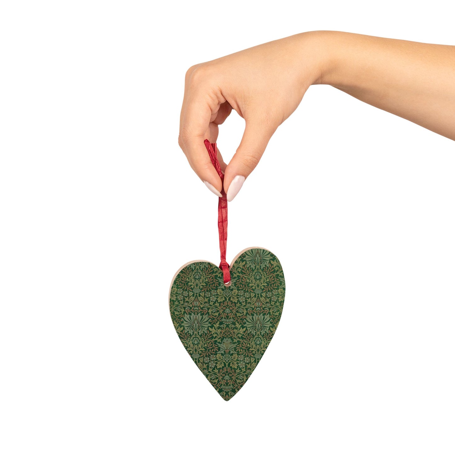 Wooden Christmas Ornaments inspired by William Morris - Flower Garden Collection