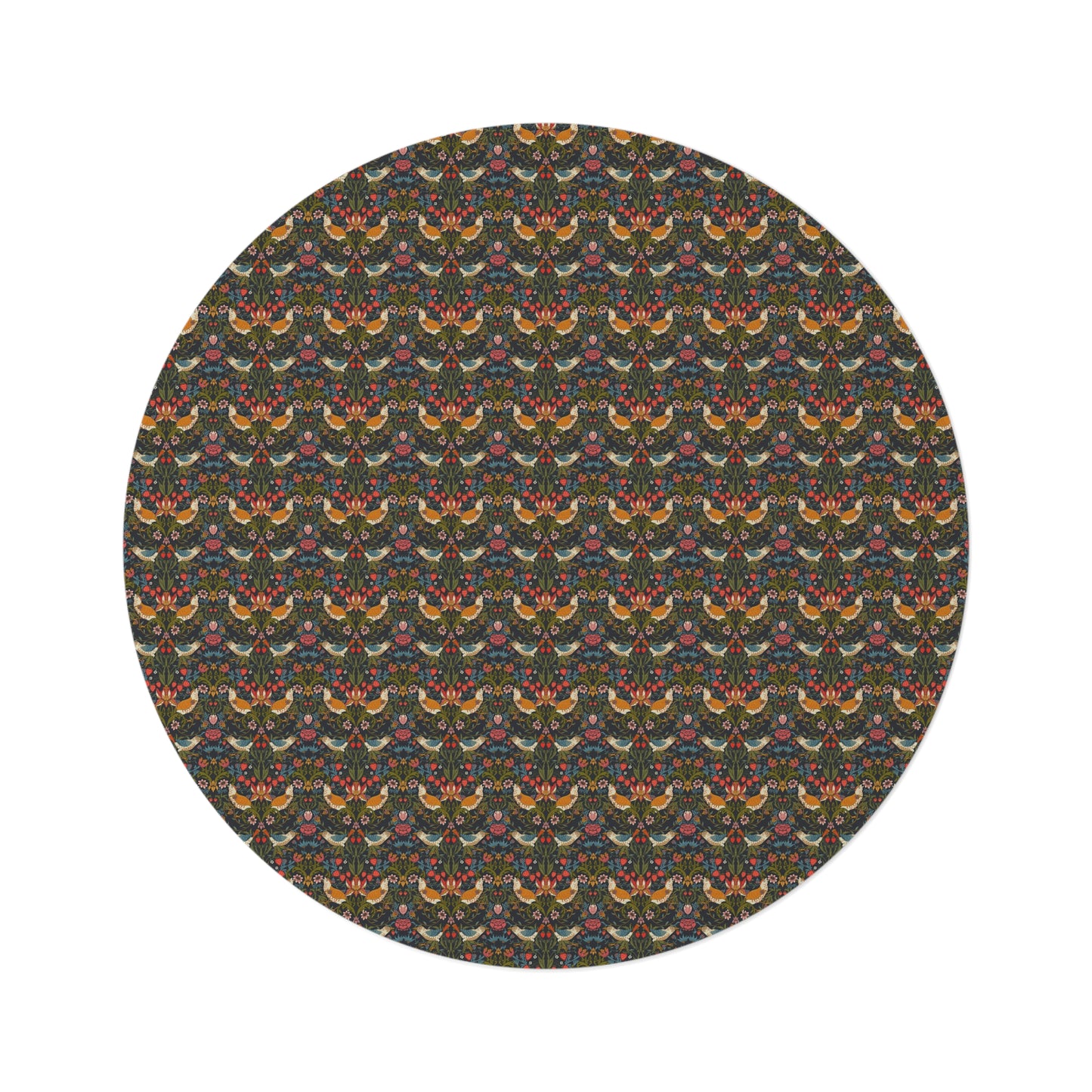 round-rug-by-william-morris-strawberry-thief-collection-ebony-1