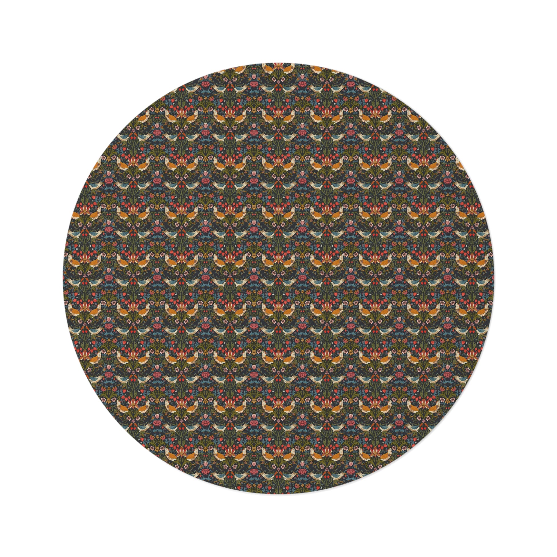 round-rug-by-william-morris-strawberry-thief-collection-ebony-1
