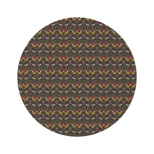 round-rug-by-william-morris-strawberry-thief-collection-ebony-1