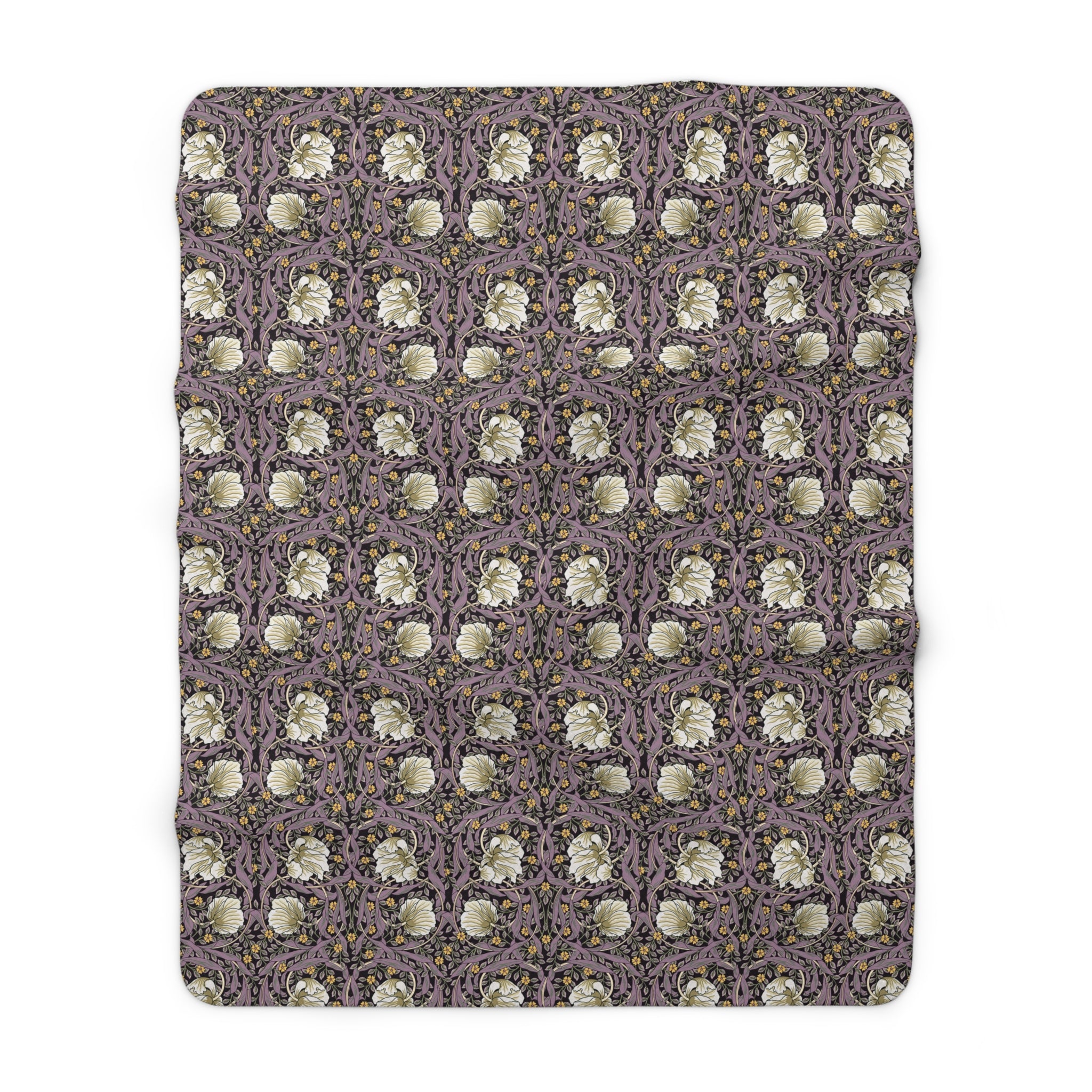 William Morris Sherpa Fleece Blanket - Pimpernel Collection (Rosewood ...