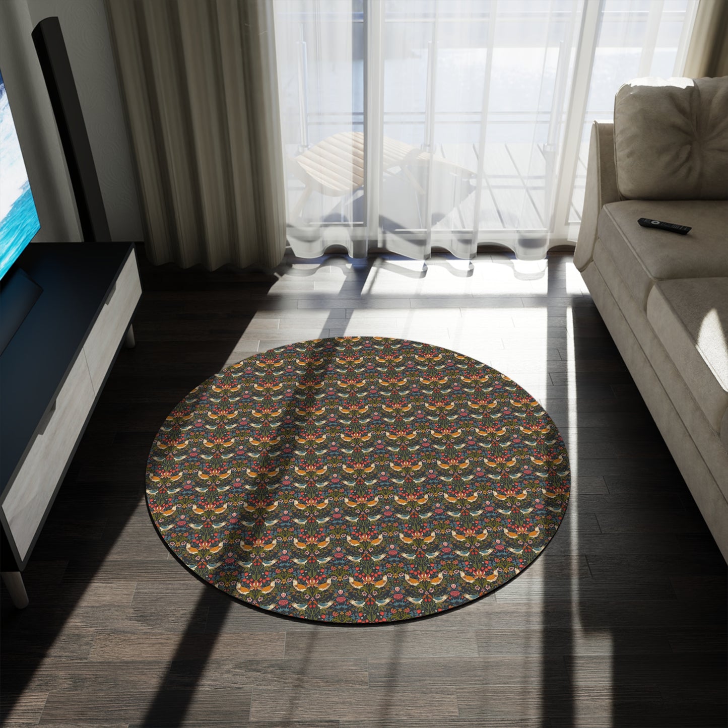round-rug-by-william-morris-strawberry-thief-collection-ebony-4