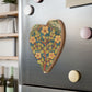 Wooden Christmas Ornaments inspired by William Morris - Rose Wreath Collection