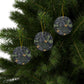 Ceramic Christmas Ornaments inspired by William Morris - Seaweed Collection (Yellow Flower) - Double Sided Print: 1pc, 3pcs, 5pcs, 10pcs