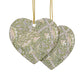 Ceramic Christmas Ornaments inspired by William Morris - Windrush Collection (Brook) - Double Sided Print: 1pc, 3pcs, 5pcs, 10pcs