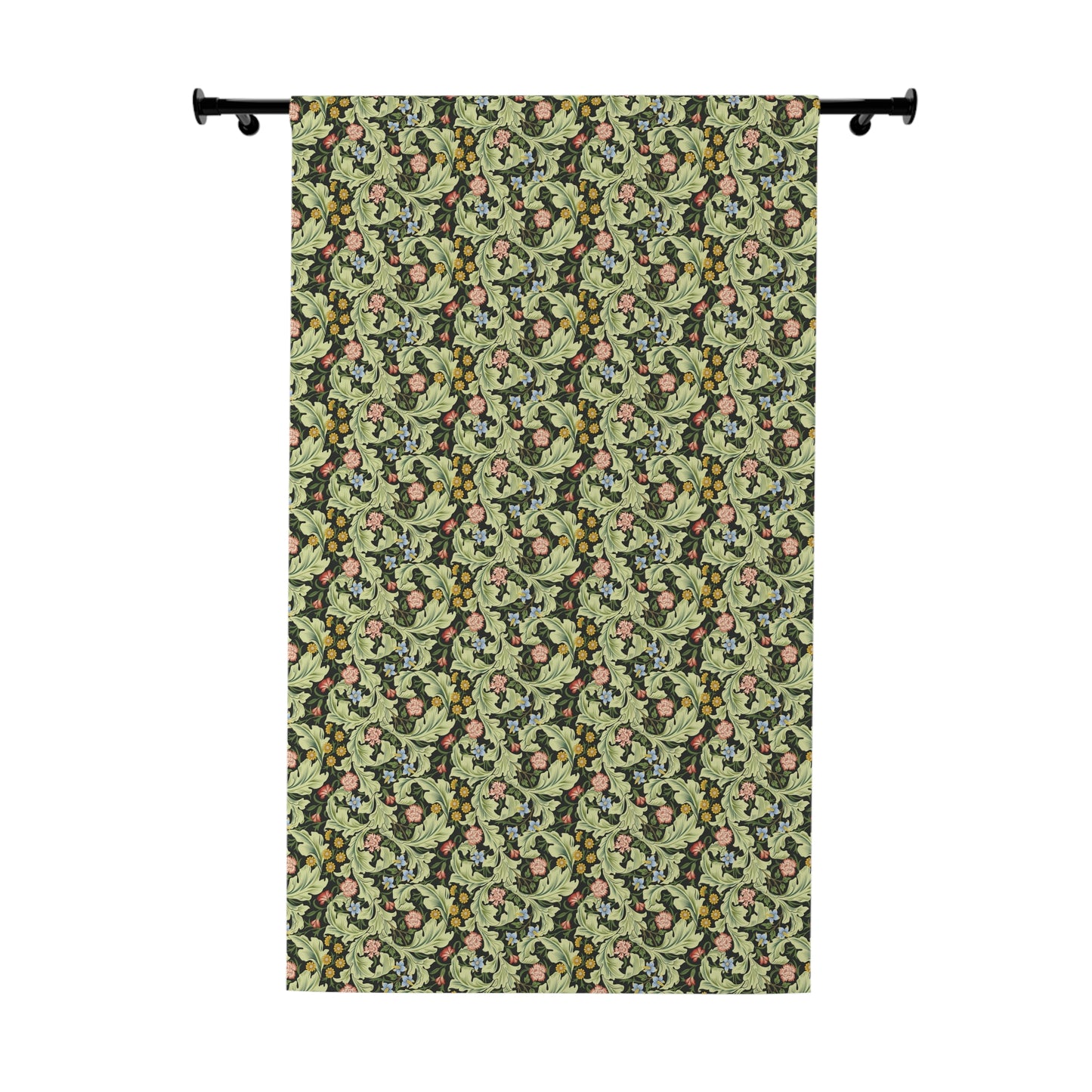 Blackout Window Curtain inspired by William Morris (1 Piece) - Leicester Collection (Green)