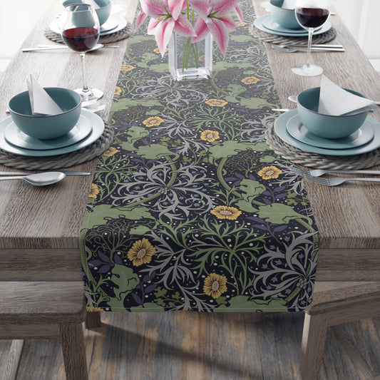 william-morris-co-table-runner-seaweed-collection-yellow-flower-1