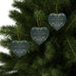 Ceramic Christmas Ornaments inspired by William Morris - Peacock & Dragon Collection - Double Sided Print: 1pc, 3pcs, 5pcs, 10pcs