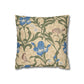 Faux Suede Cushion Cover inspired by William Morris - Blue Iris Collection