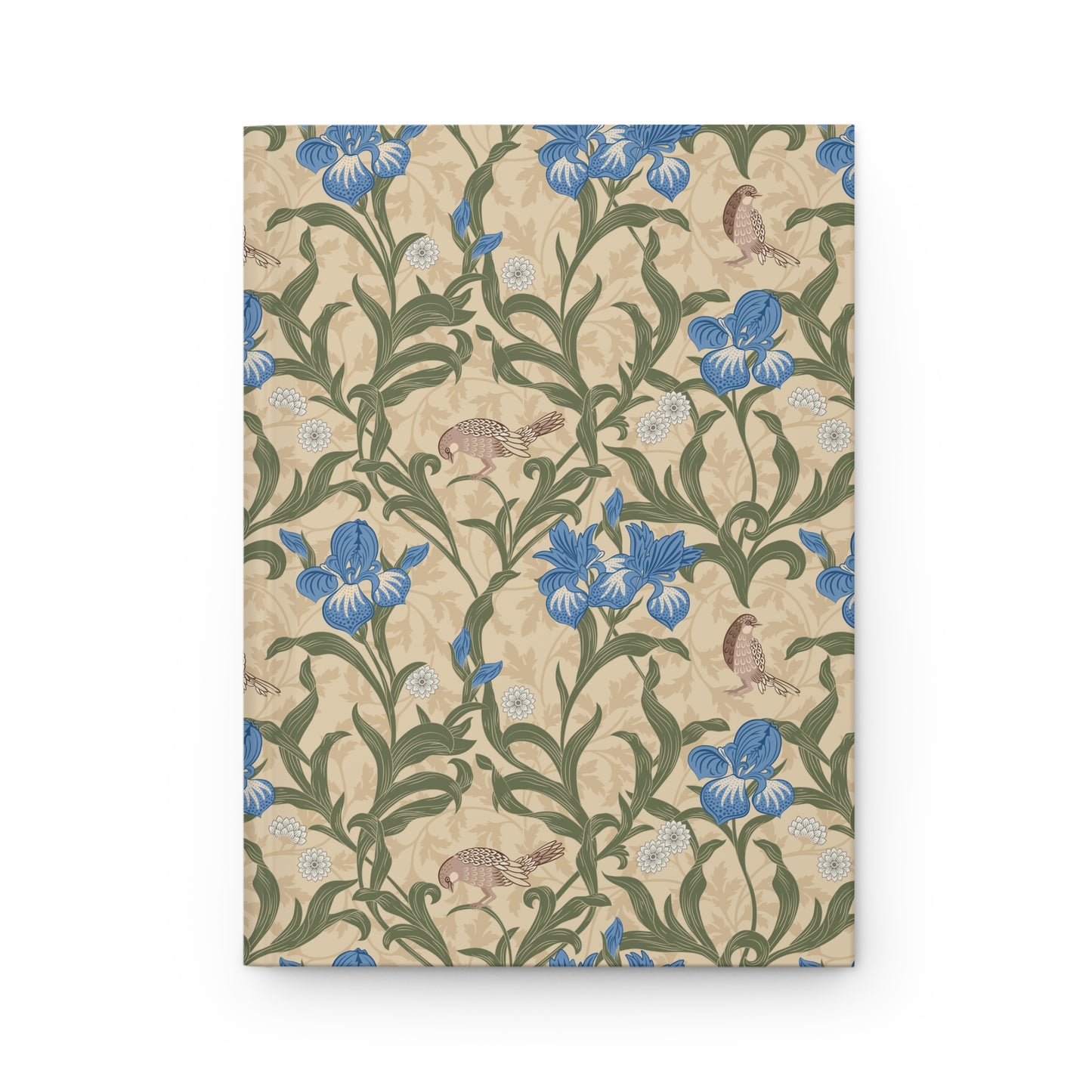 Lined Hardcover Journal inspired by William Morris - Blue Iris Collection