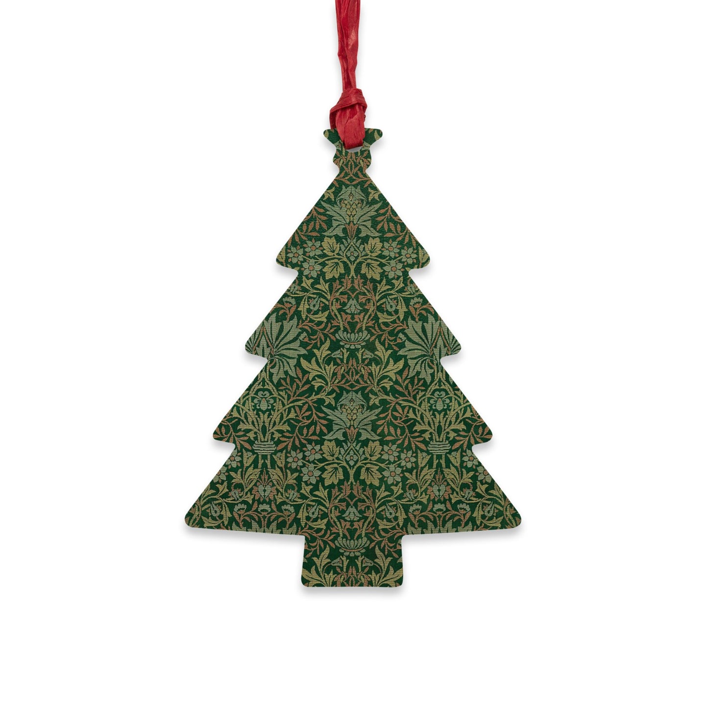 Wooden Christmas Ornaments inspired by William Morris - Flower Garden Collection