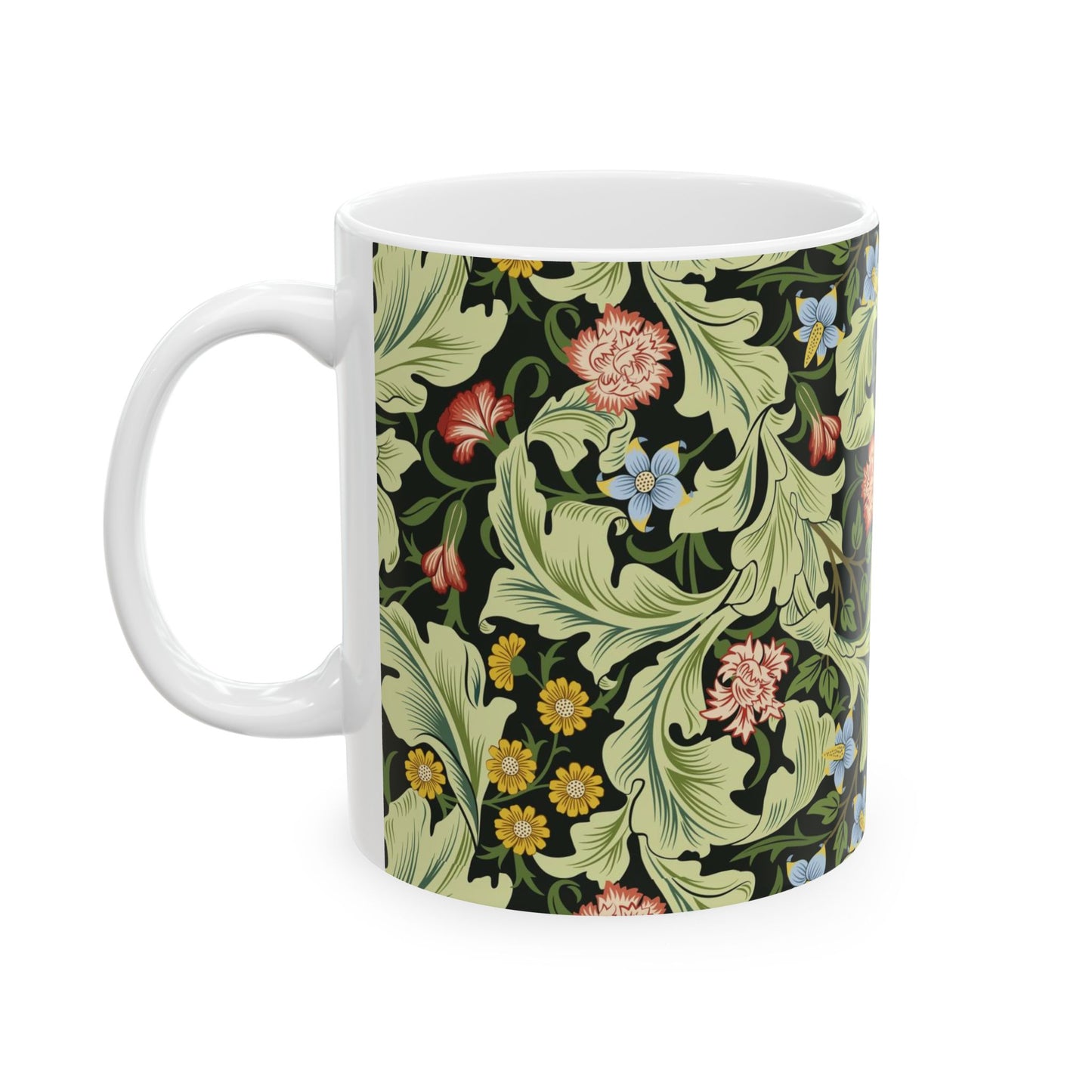 Ceramic Mug inspired by William Morris - Leicester Collection (Green)