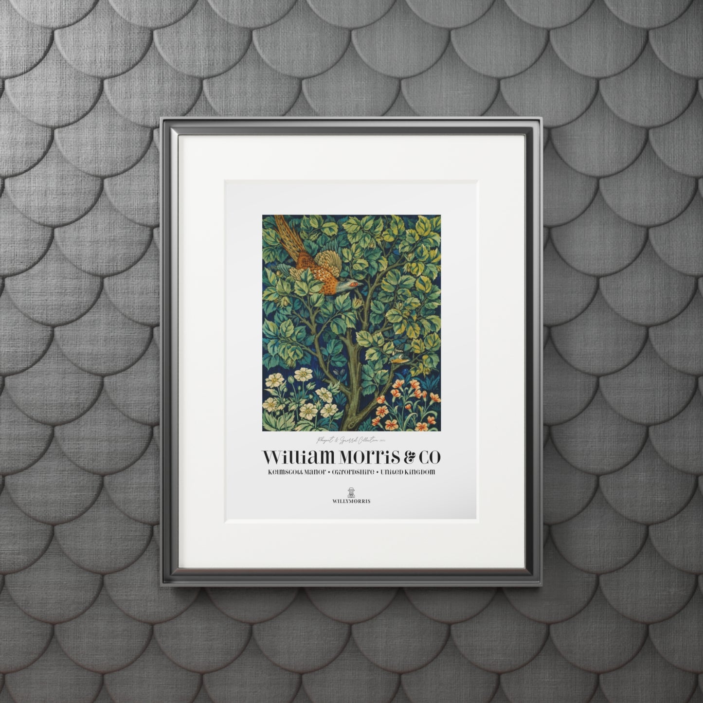 William Morris Botanical Fine Art Print with Passepartout Frame