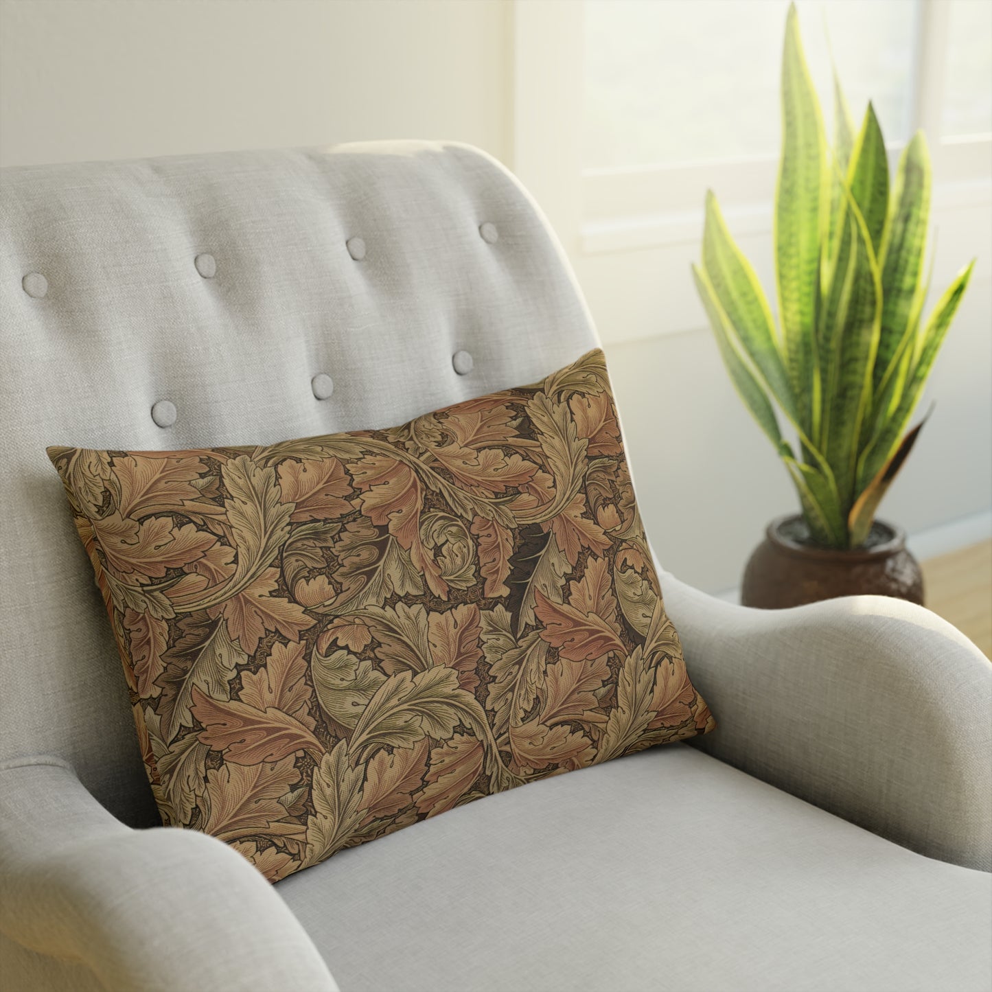 william-morris-co-cotton-drill-cushion-and-cover-acanthus-collection-brown-15