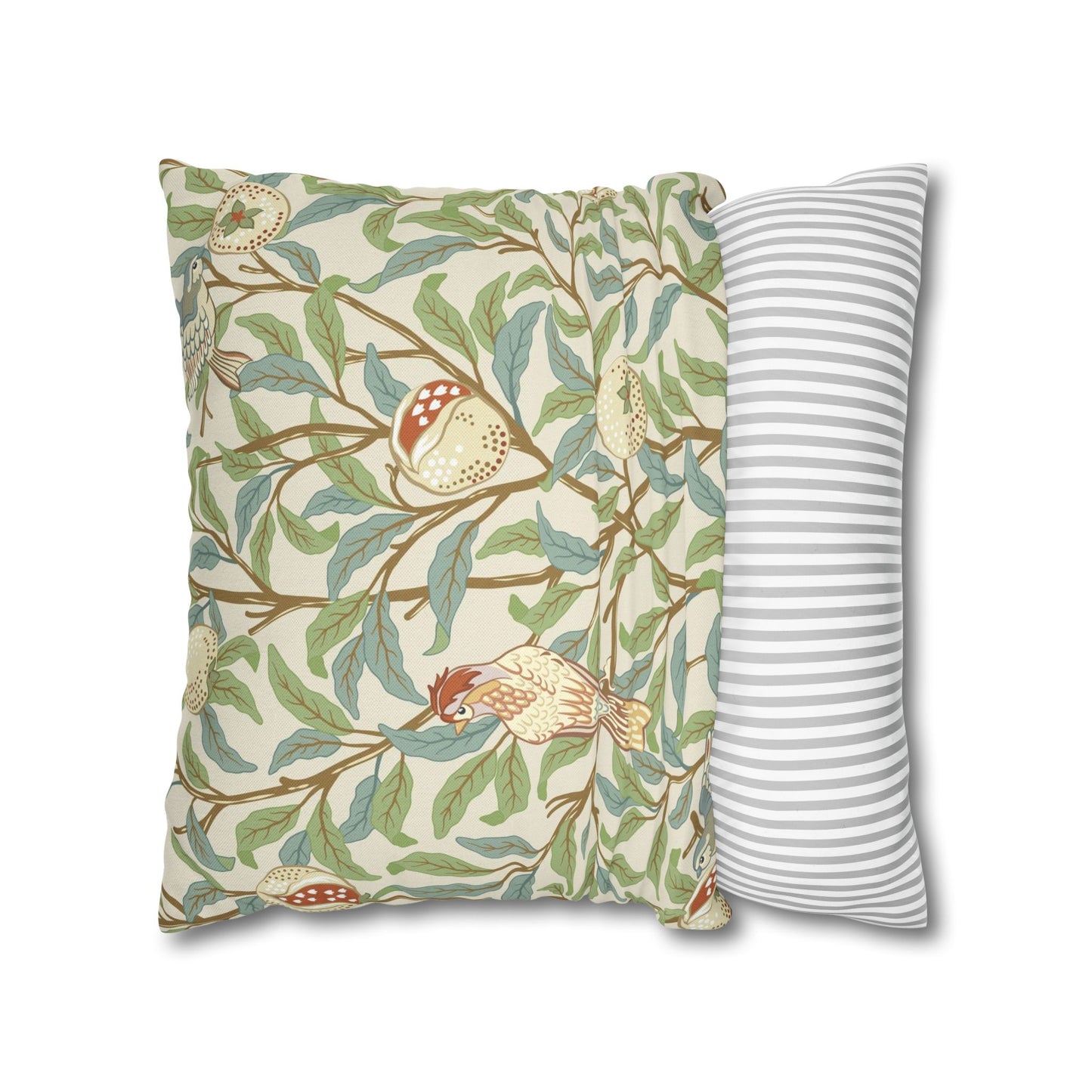 Cushion Cover inspired by William Morris - Bird and Pomegranate Collection (Parchment)