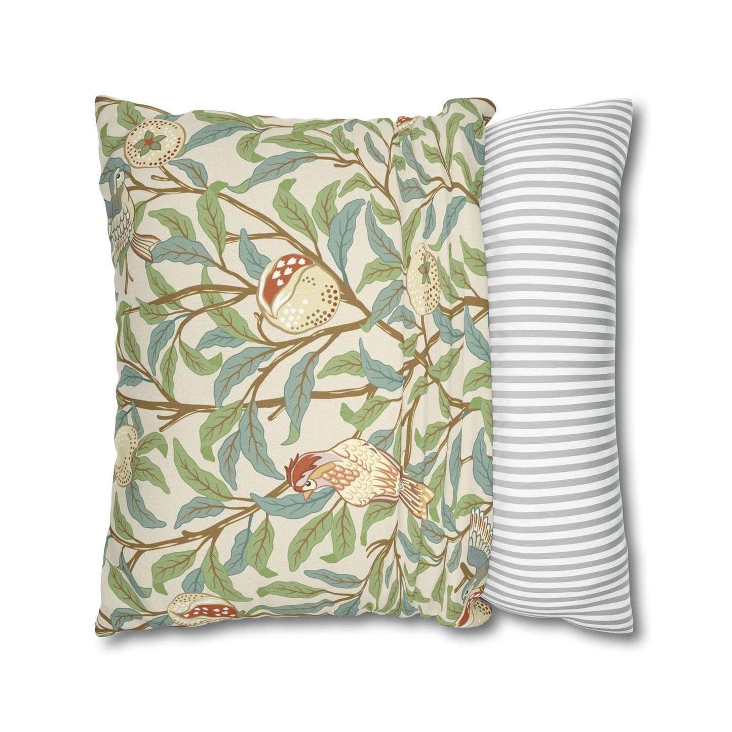 Cushion Cover inspired by William Morris - Bird and Pomegranate Collection (Parchment)