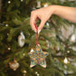 Wooden Christmas Ornaments inspired by William Morris - Rose Wreath Collection