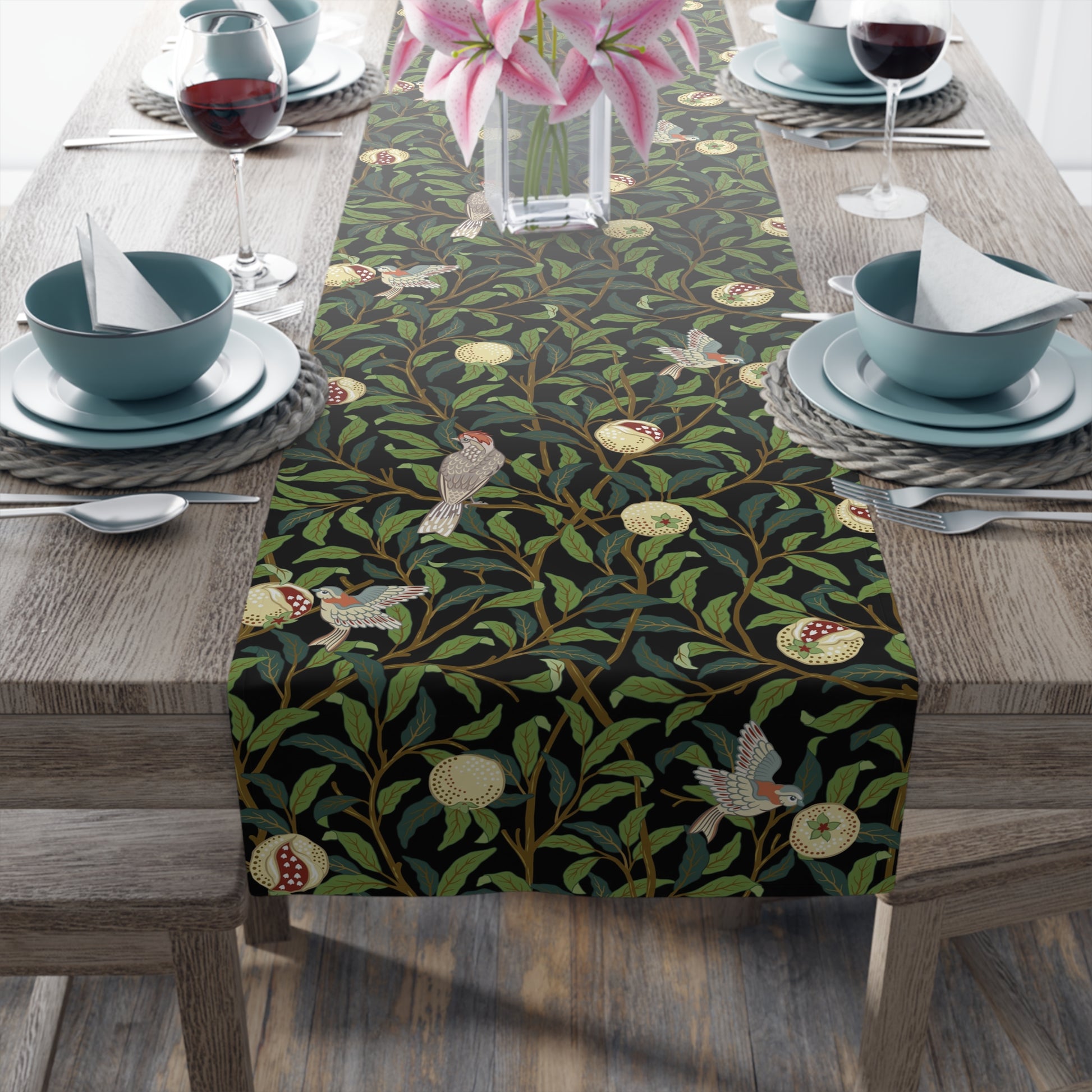 william-morris-co-table-runner-bird-and-pomegranate-collection-onyx-4